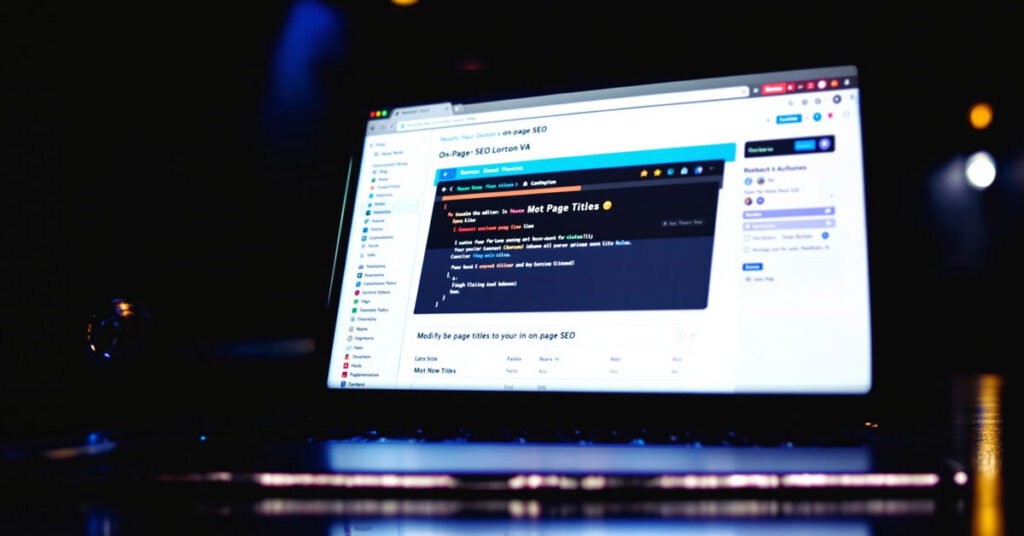 Editing page titles for on-page SEO Lorton VA