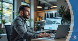 Local business owner using SEO tools Lorton VA