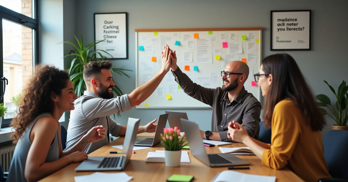 Lorton VA small business celebrating successful content calendar planning