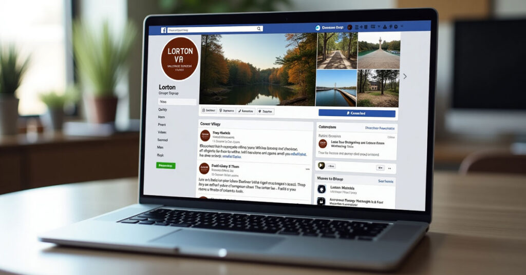 Sharing content in Lorton VA Facebook community group