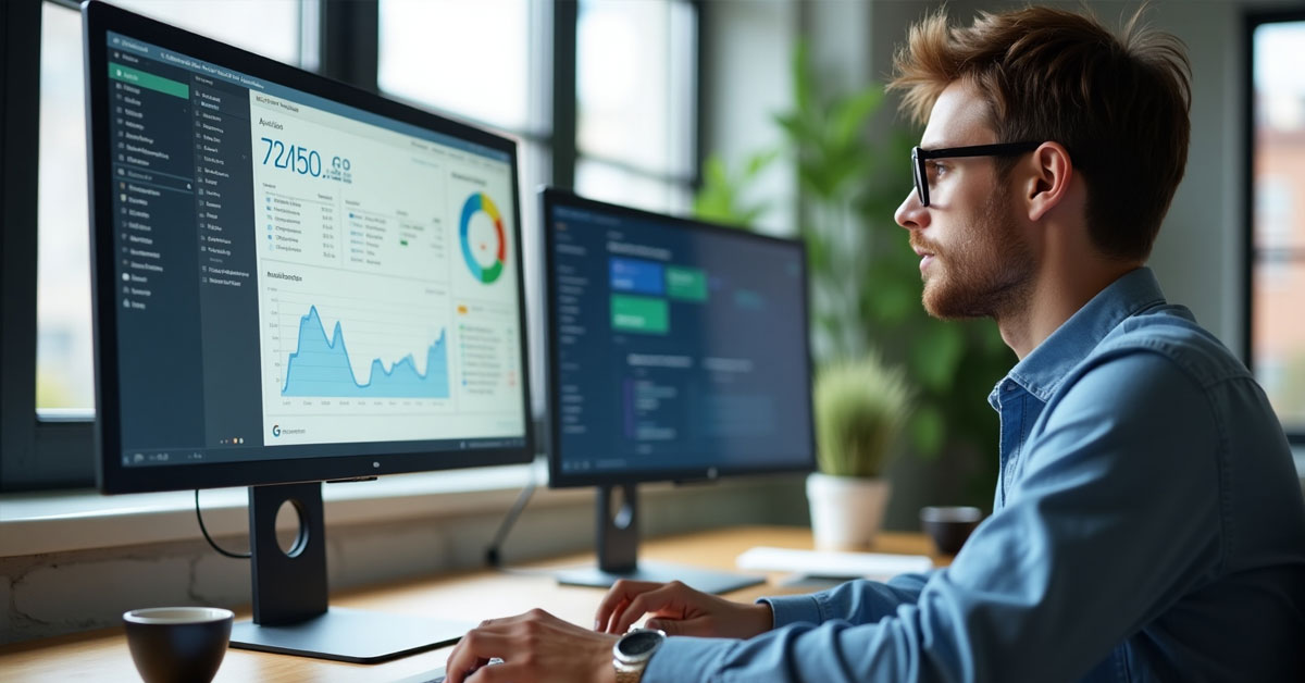 Digital marketer using keyword planner to find long-tail keywords for Lorton VA SEO