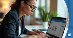 Digital marketer analyzing keyword tools for local SEO in Lorton VA office