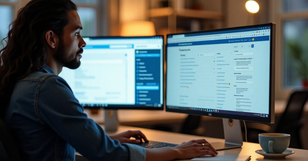 Marketer using free keyword tools to find weak SEO spots in Lorton VA