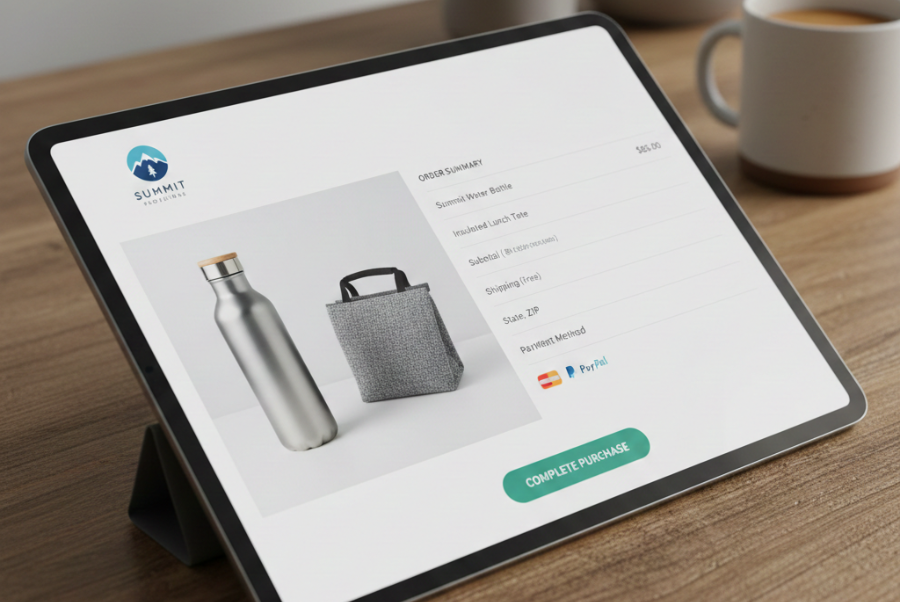 Local e-commerce checkout process showing buy intent in Lorton VA