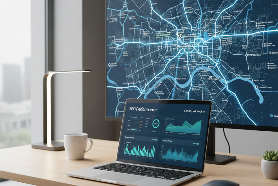 SEO expert analyzing keyword trends for local businesses in Lorton VA