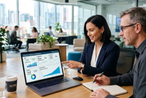 Business owner choosing the right marketing strategy for business growth and lead generation