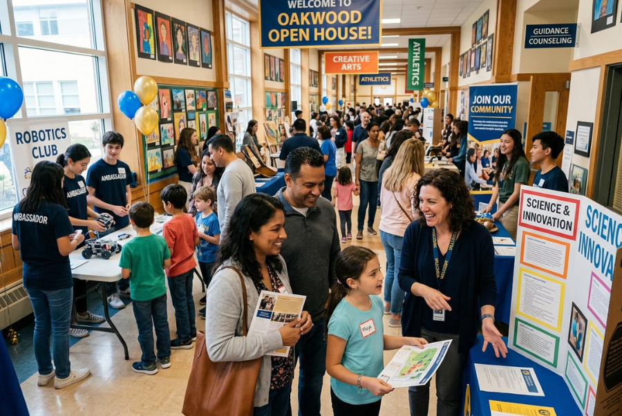 School open house building trust with prospective families