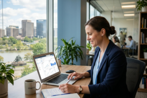 Business owner using Facebook Ads services in Arlington VA to generate local leads
