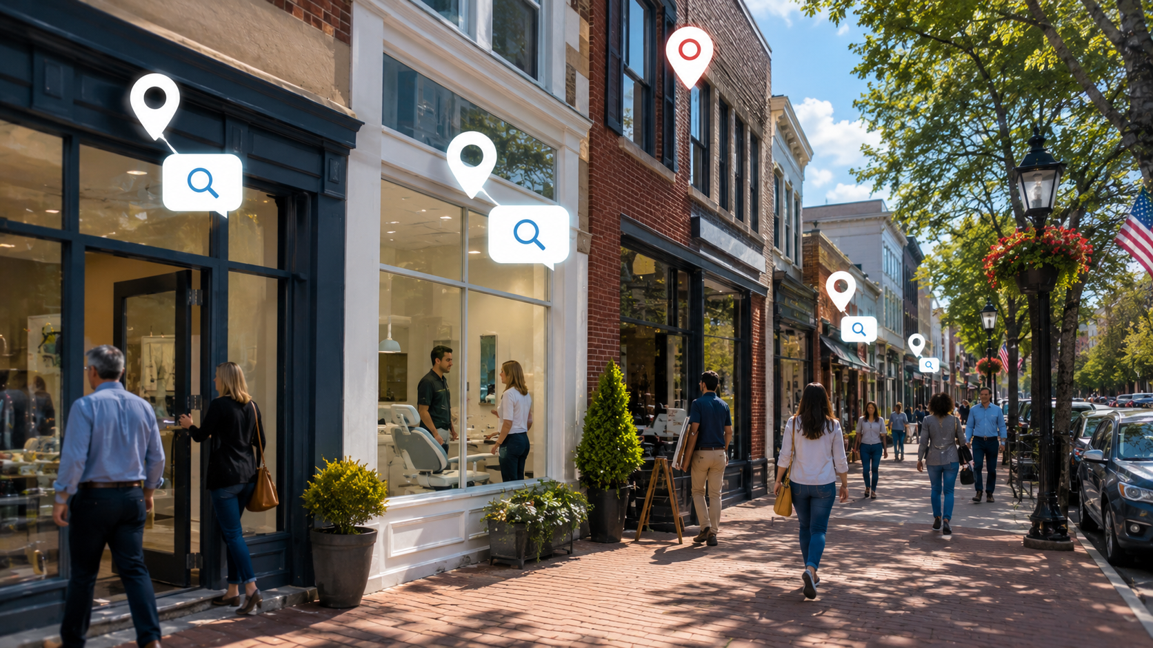 Busy Alexandria businesses competing for local customers through Google Search.